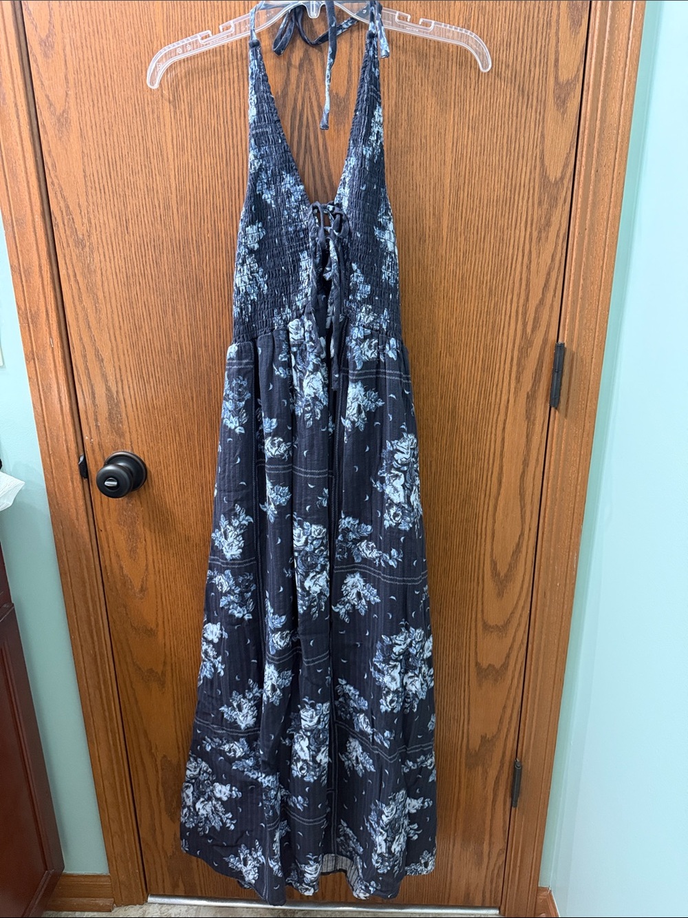 Universal Thread Navy Blue Floral Maxi Dress